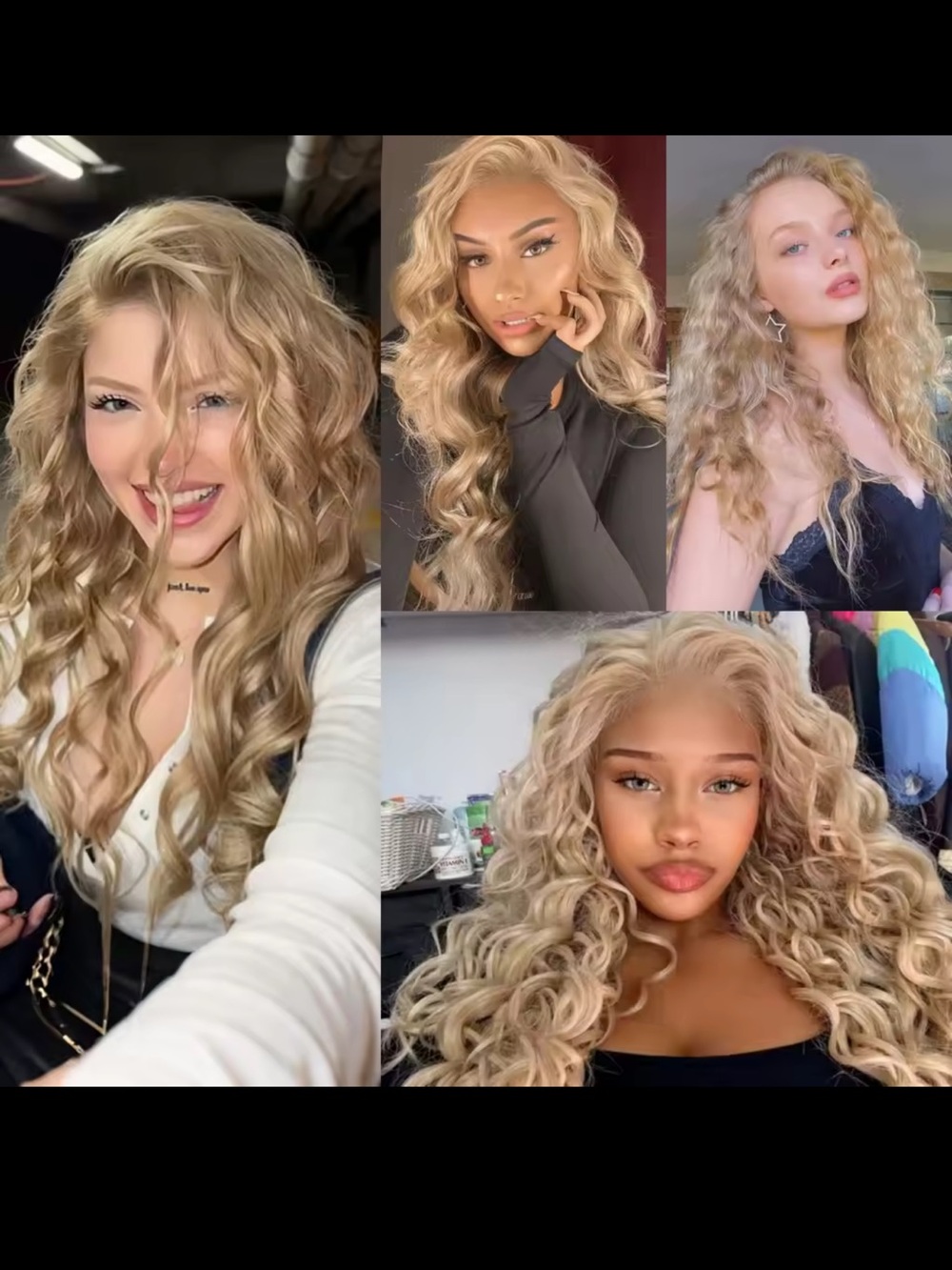 Blonde Deep Curly Lace Front Lolita Wig - Natural Honey Blonde - Picture 6 of 6